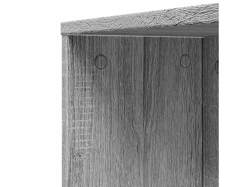 Armoire de salle de bain étroite avec roulettes sonoma gris