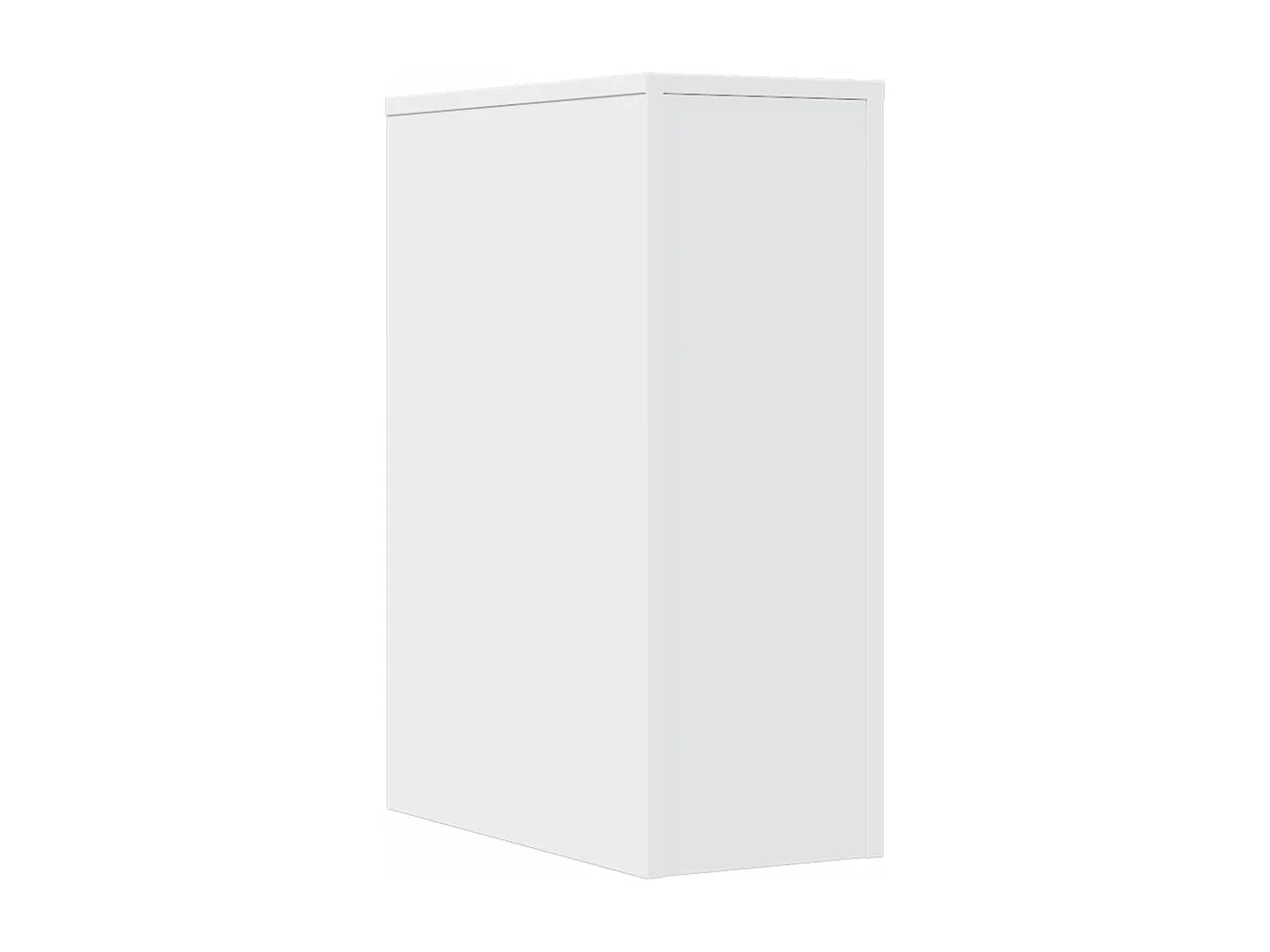 Armoire de salle de bain étroite avec roulettes blanc