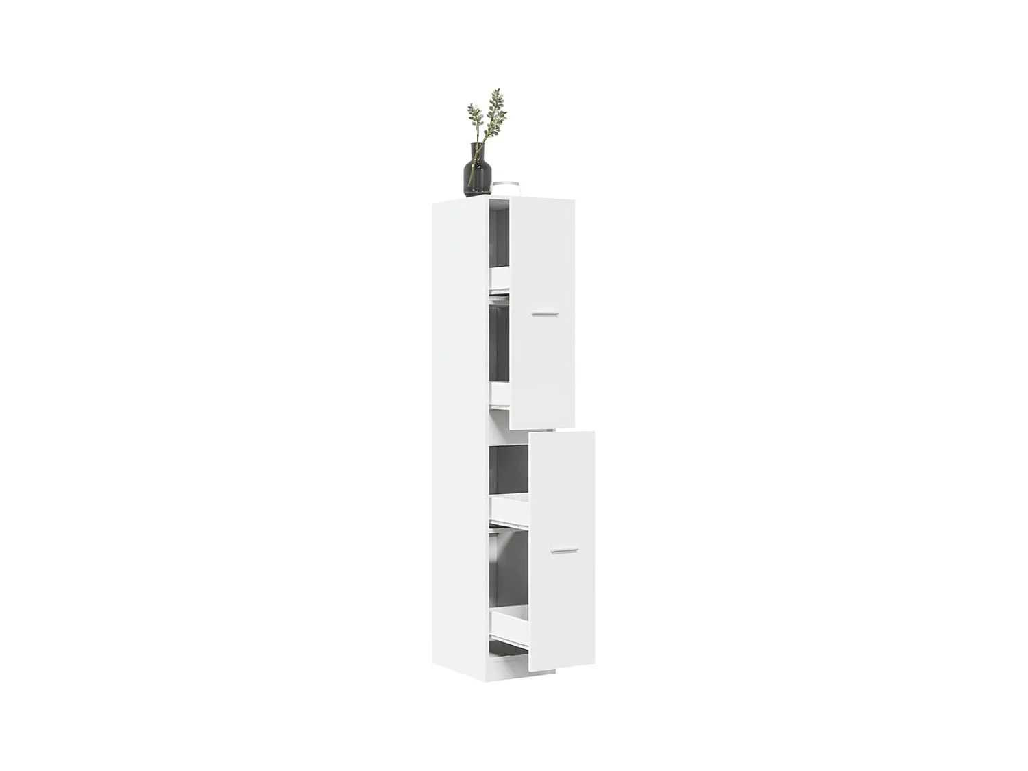 Armoire d'apothicaire blanc 30x41x174,5 cm bois d'ingénierie