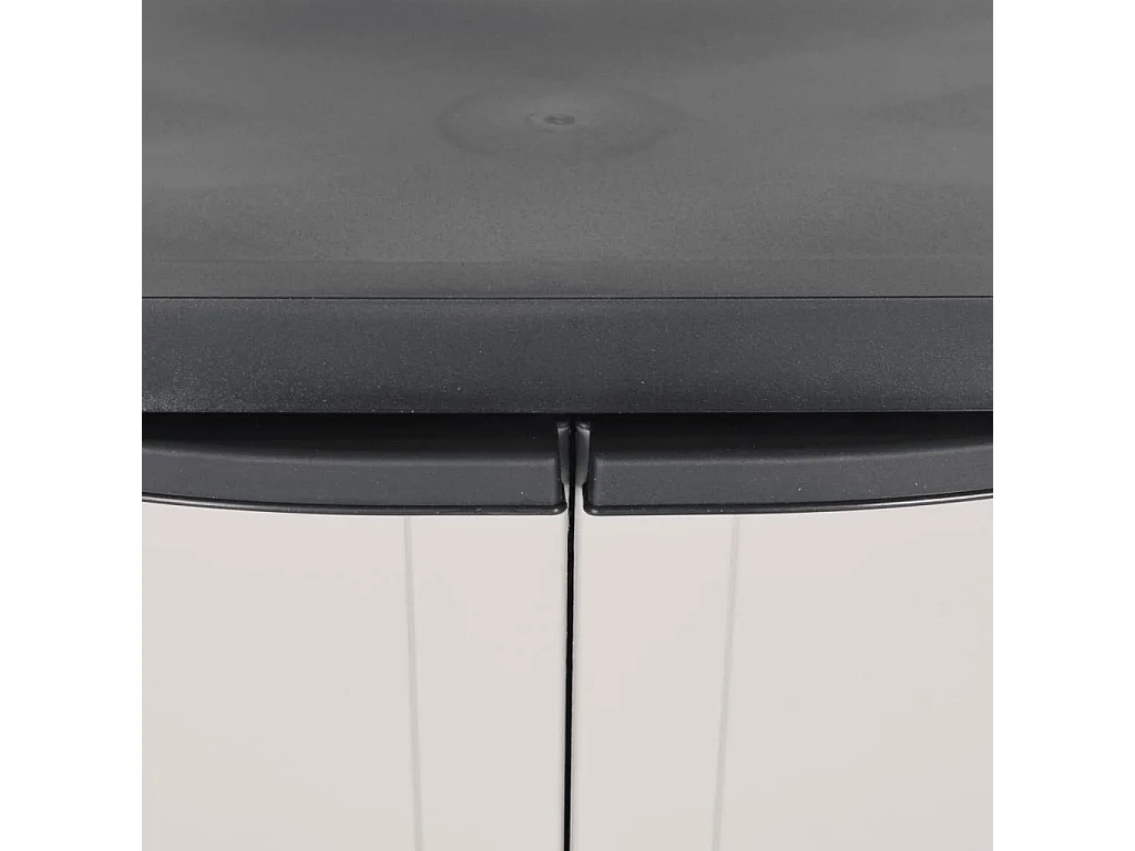 Armario exterior gris y negro 65x37x85 cm PP