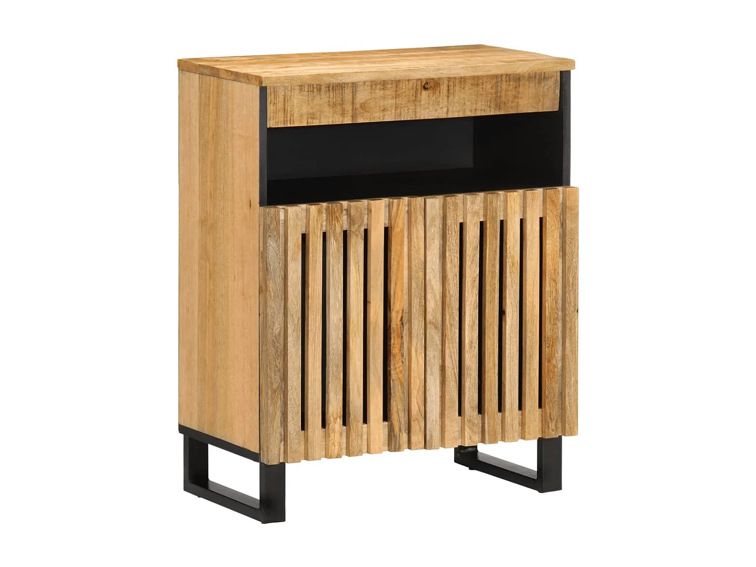 Buffet 60x34x75 cm bois de manguier massif brut