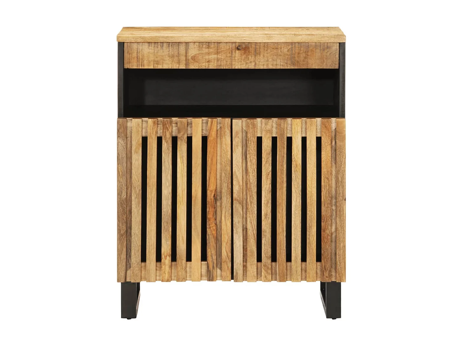 Buffet 60x34x75 cm bois de manguier massif brut
