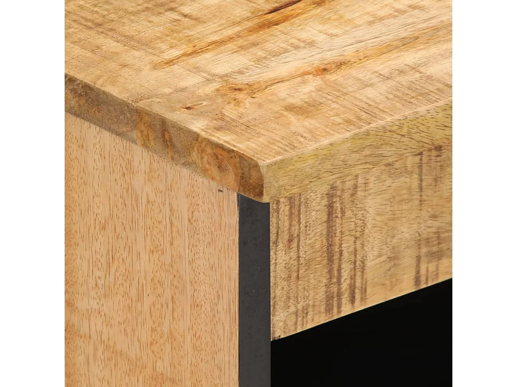 Buffet 60x34x75 cm bois de manguier massif brut
