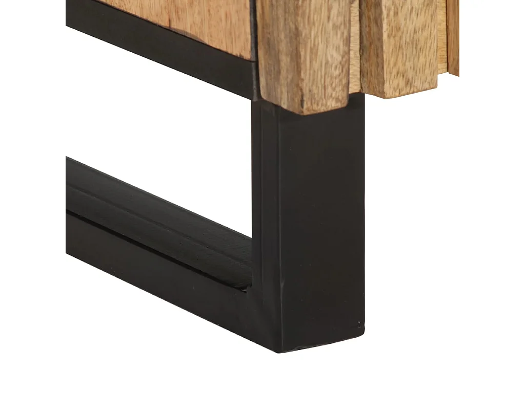 Buffet 60x34x75 cm bois de manguier massif brut