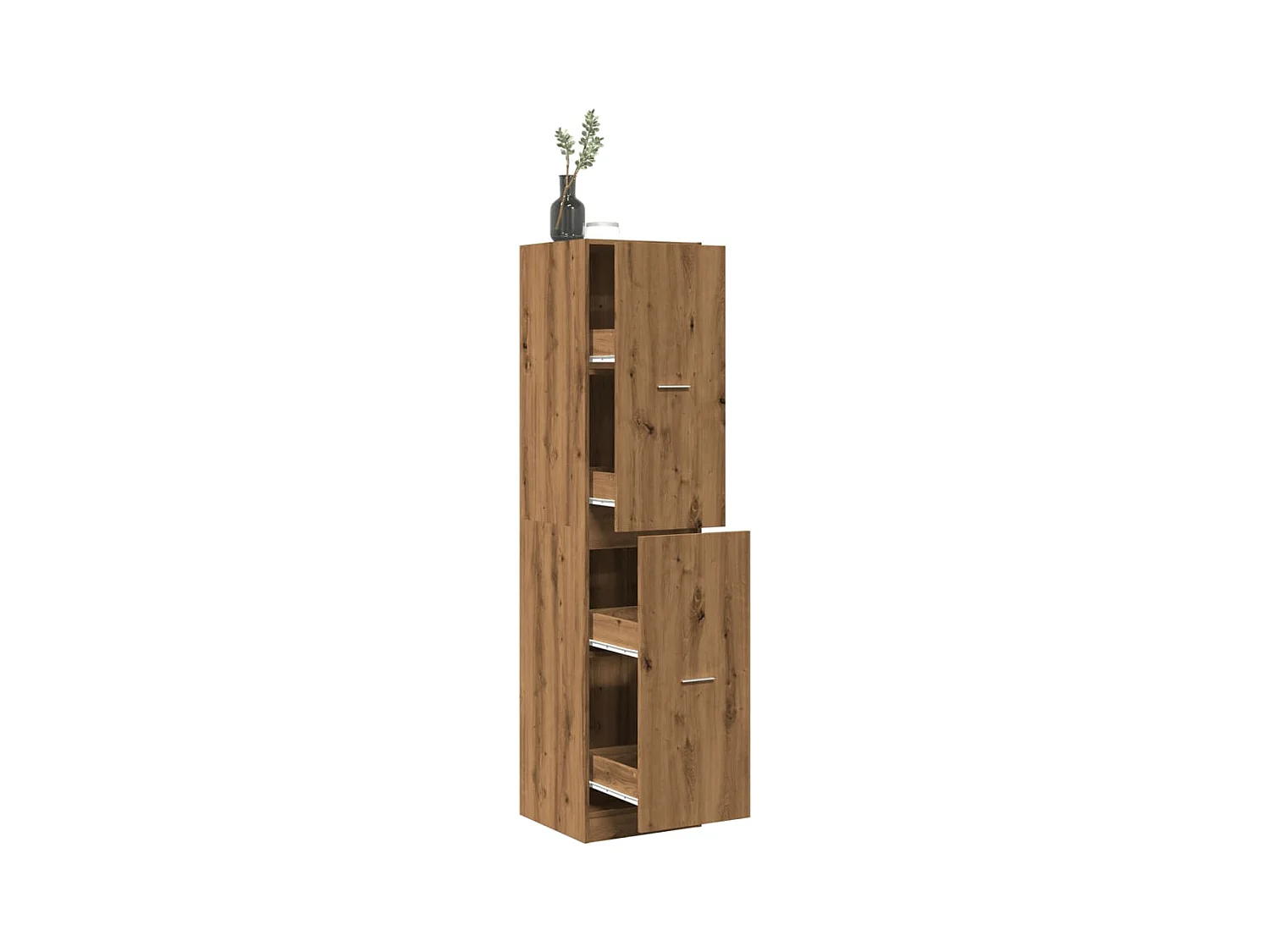 Armoire d'apothicaire chêne artisanal bois d'ingénierie