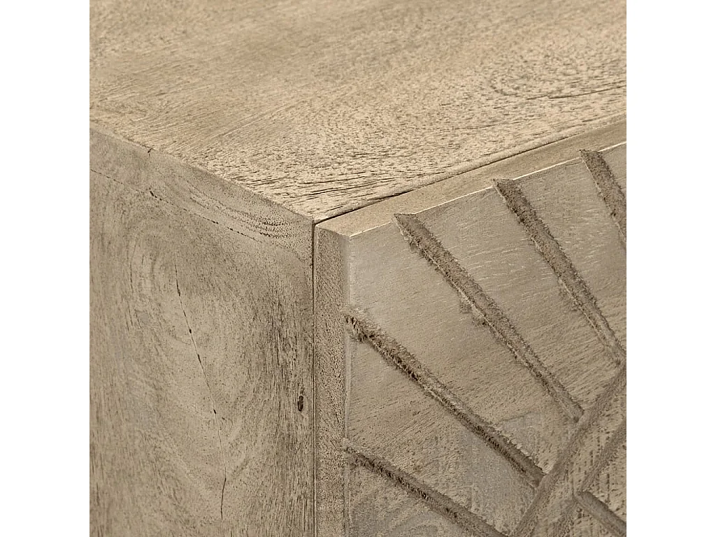 Kommode 55x30x76 cm aus massivem Mangoholz und Eisen