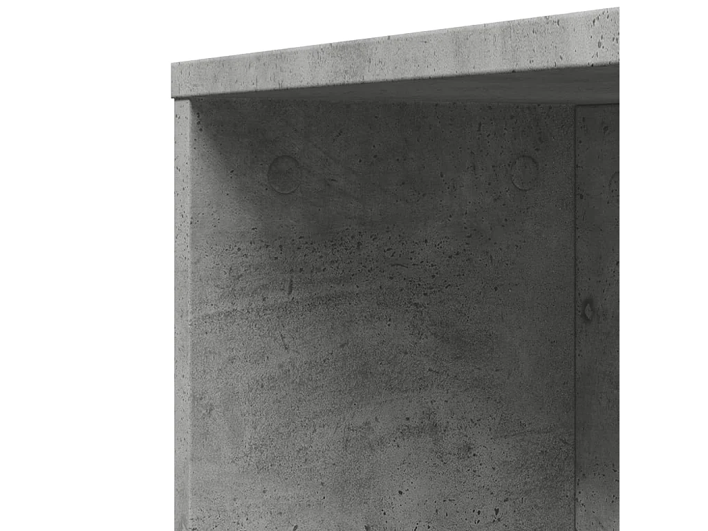 Schmaler Badezimmerschrank mit betongrauen Rollen