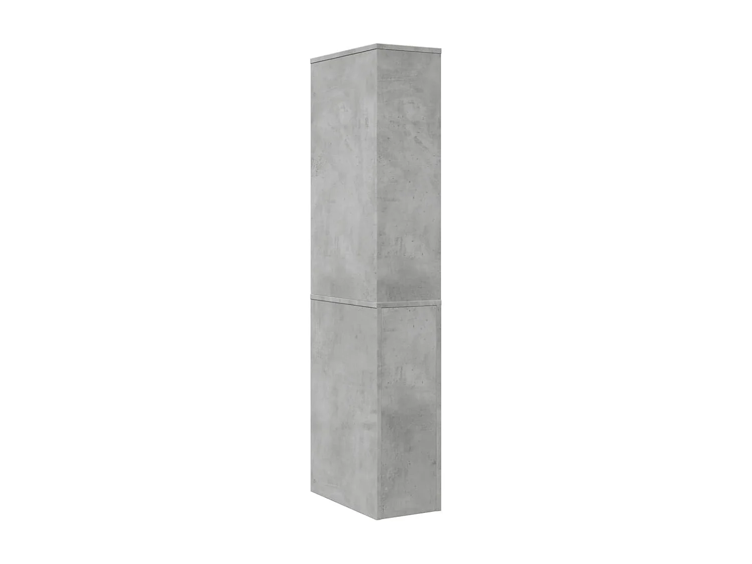 Armoire de salle de bain étroite avec roulettes gris béton
