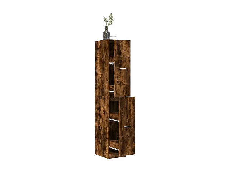 Armoire d'apothicaire chêne fumé 30x41x174,5 cm bois ingénierie