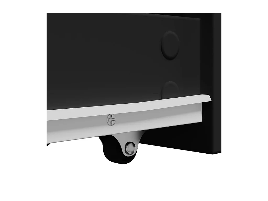 Armoire de salle de bain étroite avec roulettes noir
