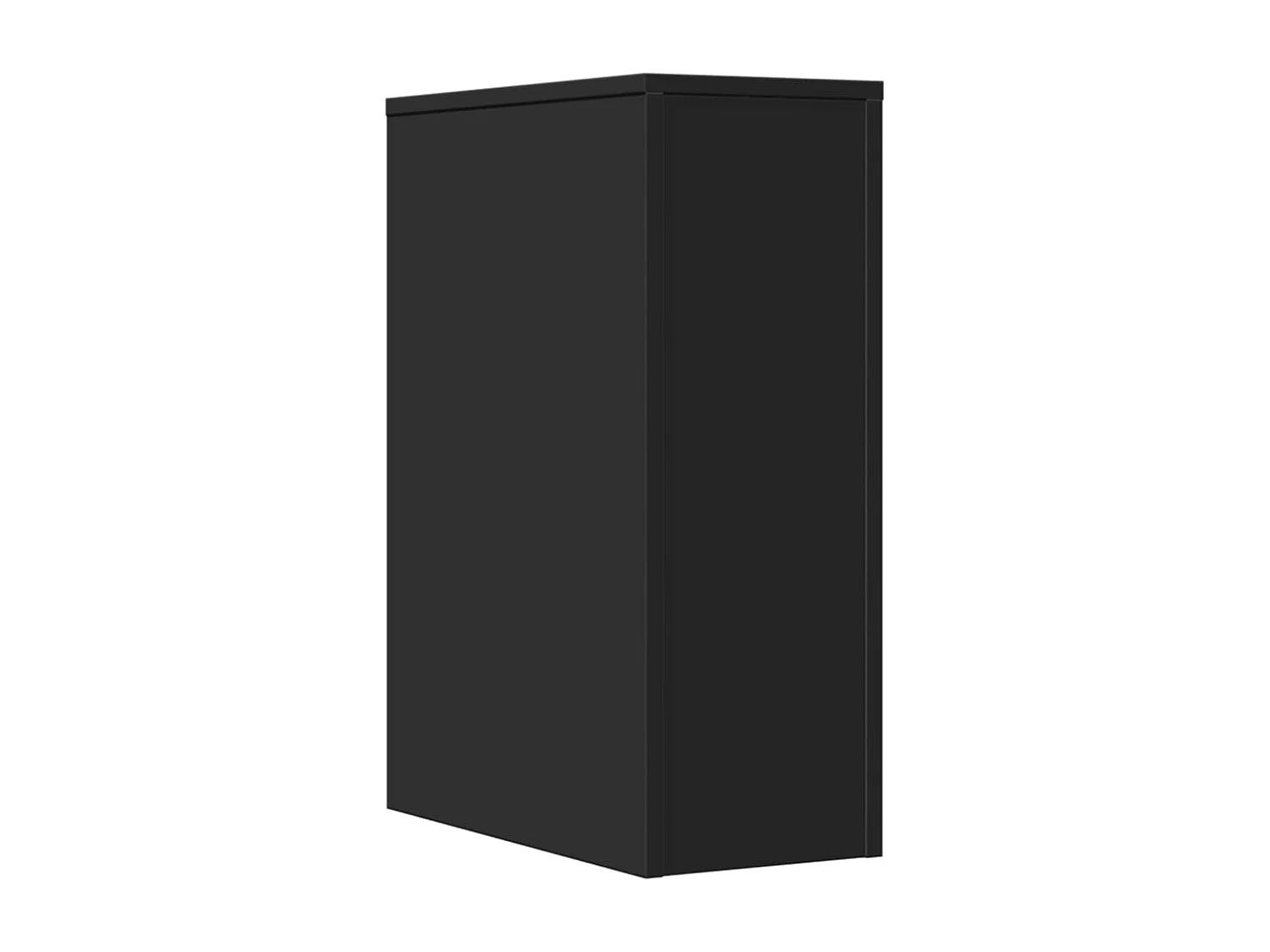 Armoire de salle de bain étroite avec roulettes noir