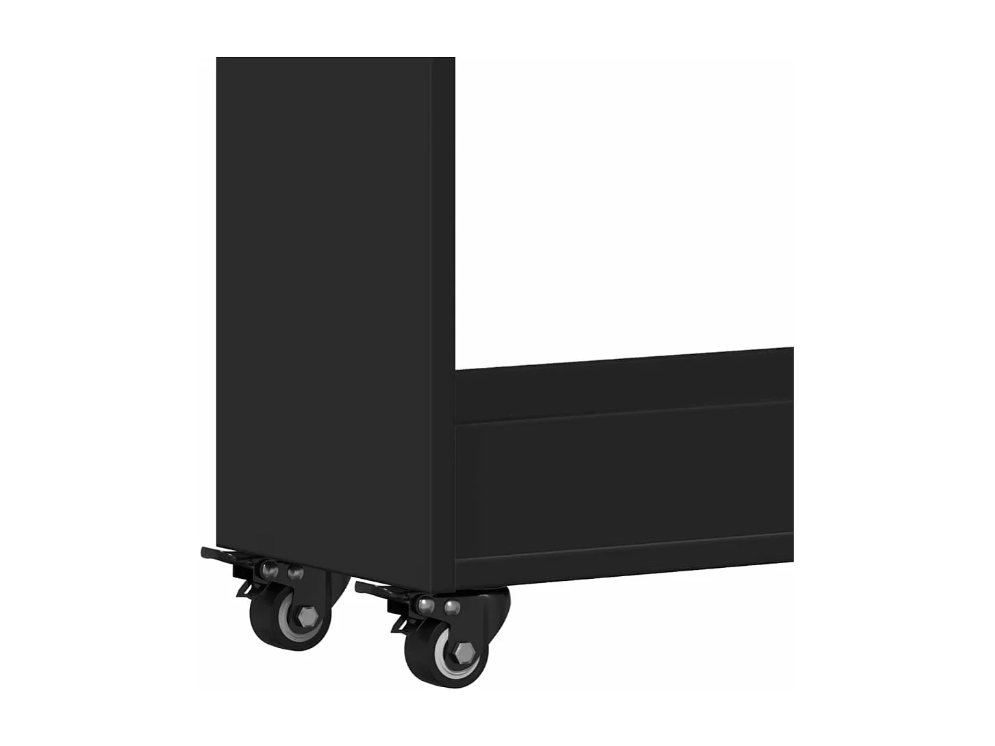 Armadio con ruote in multistrato nero 60x22x79 cm