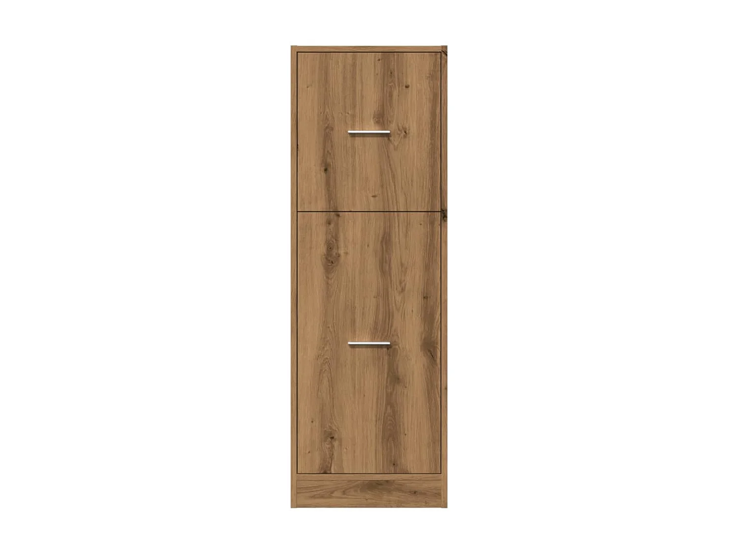 Mueble boticario artesanal en madera contrachapada de roble.