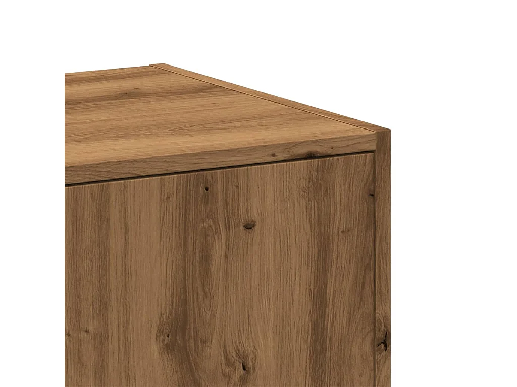 Mueble boticario artesanal en madera contrachapada de roble.