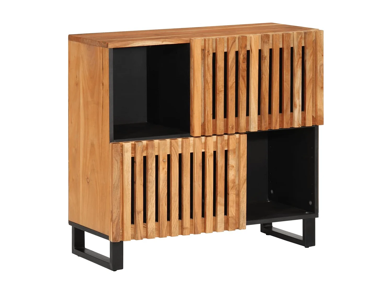 Credenza 80x34x75 cm in legno massello di acacia
