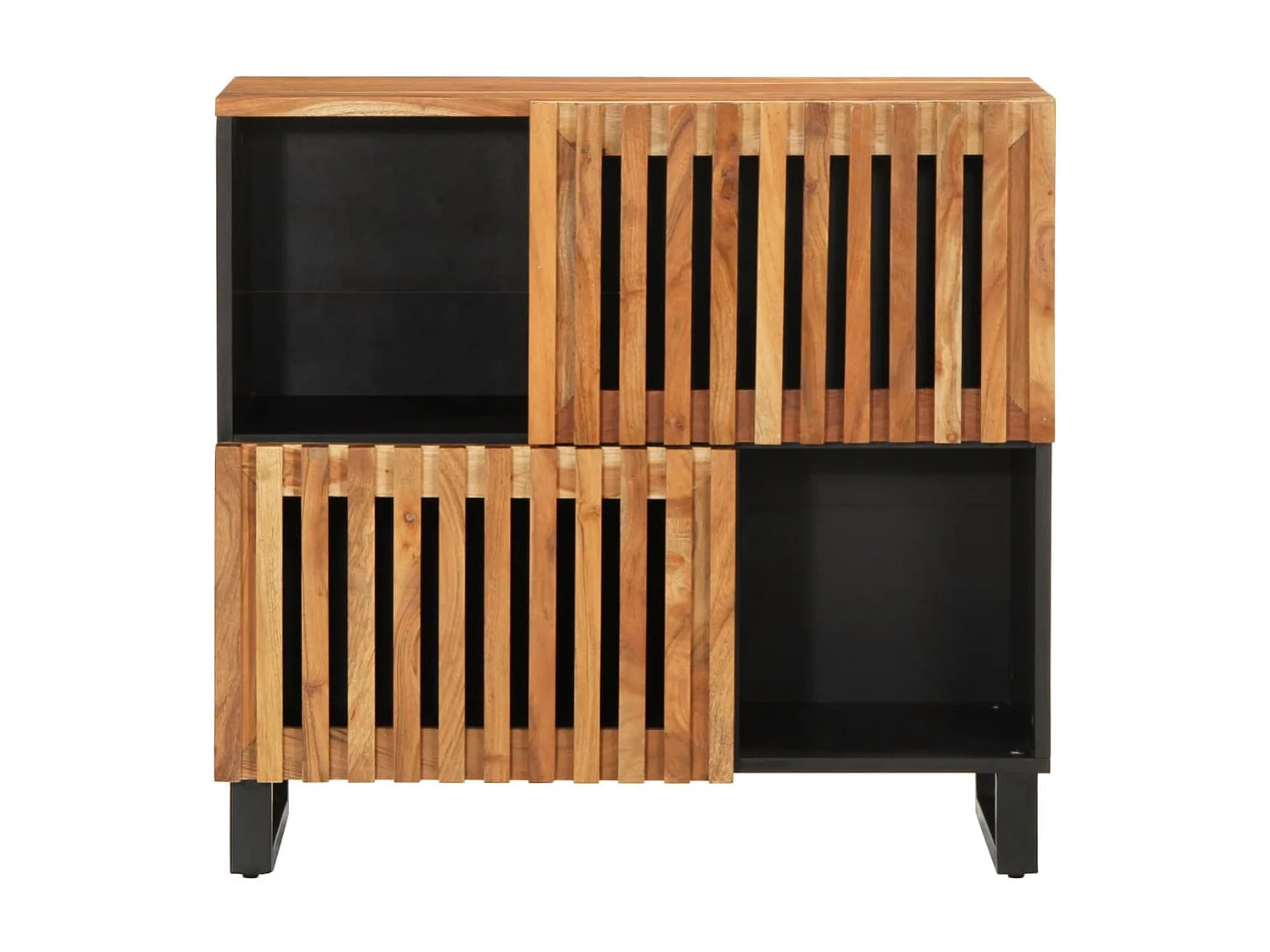 Credenza 80x34x75 cm in legno massello di acacia