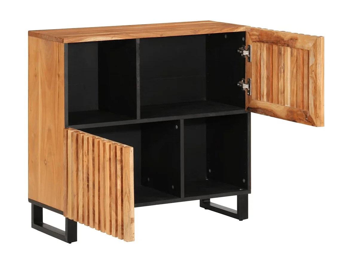 Credenza 80x34x75 cm in legno massello di acacia