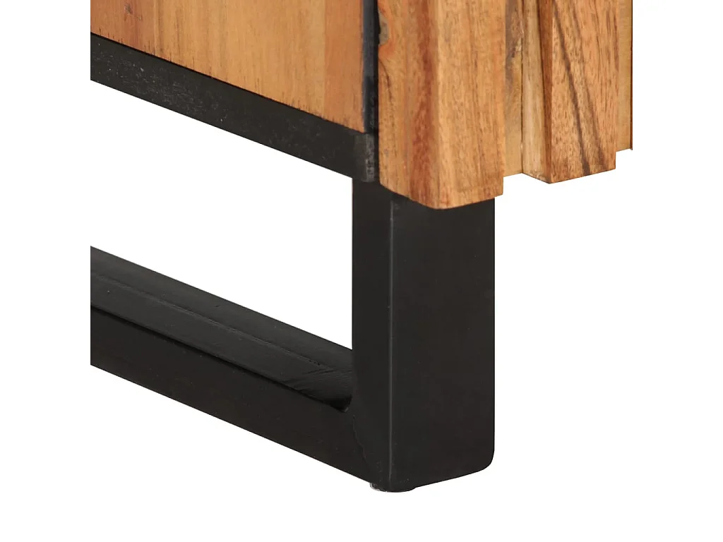 Credenza 80x34x75 cm in legno massello di acacia