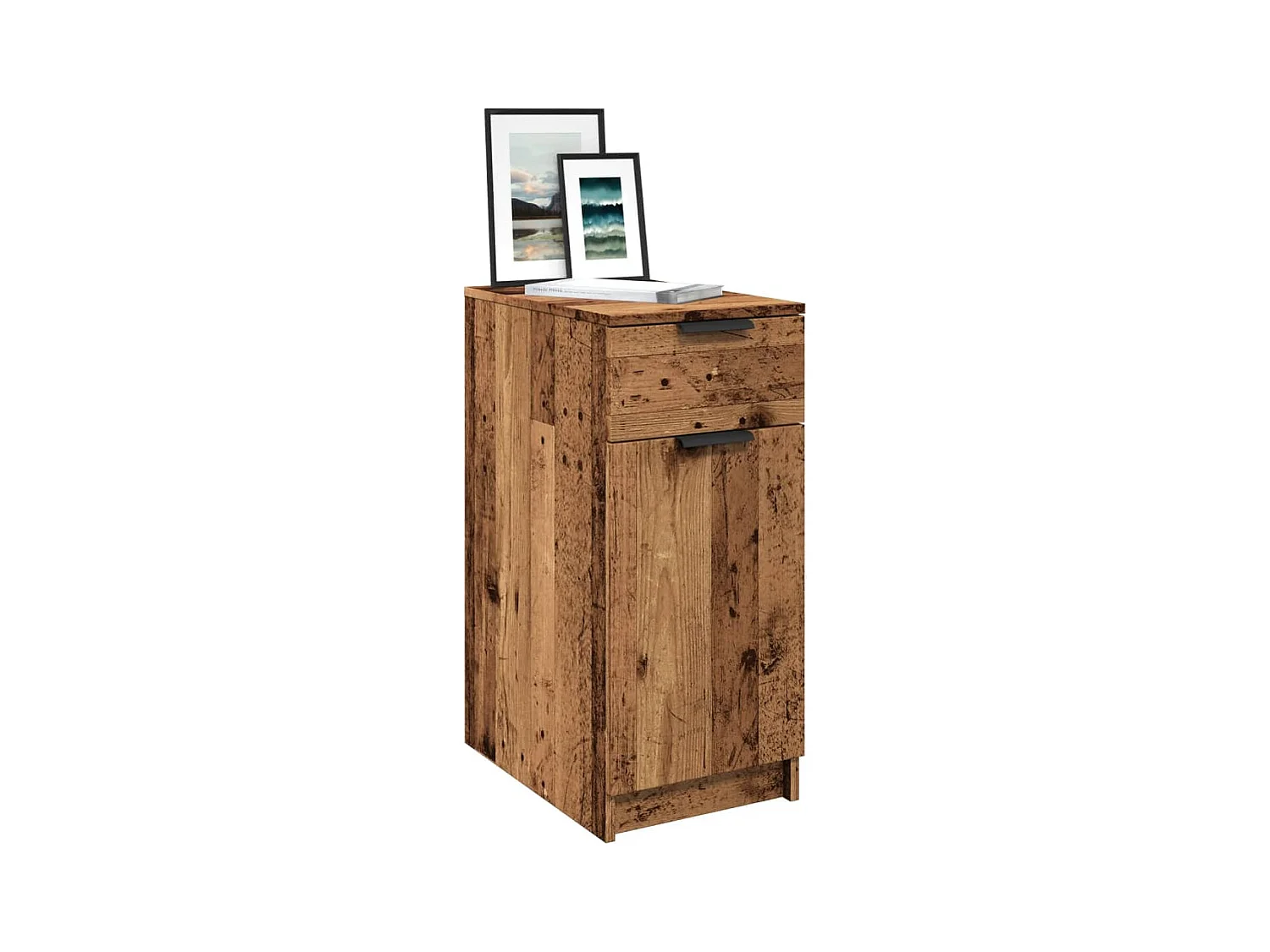 Oude houten kantoorkast 33x50x75 cm samengesteld hout