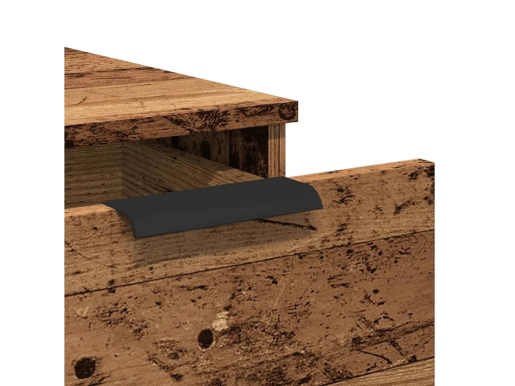 Armoire de bureau vieux bois 33x50x75 cm bois d'ingénierie