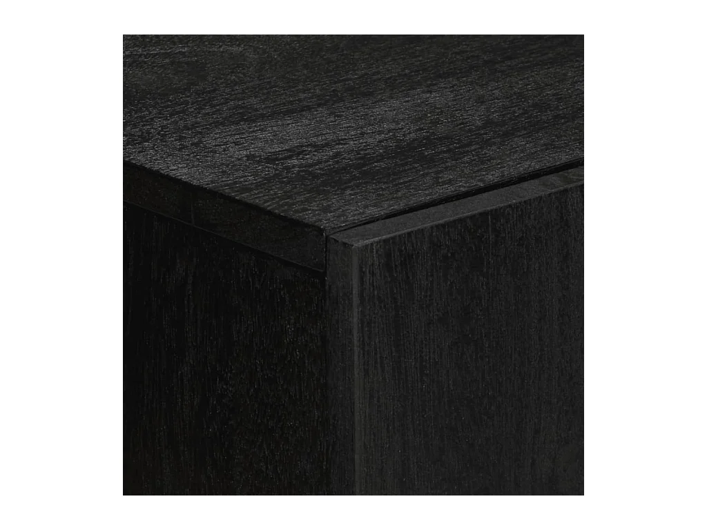 Buffet noir 60x33x75 cm bois d'ingénierie