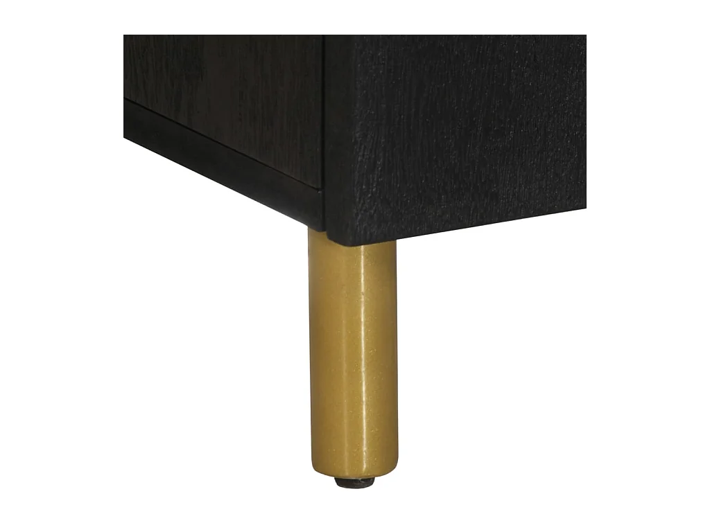 Buffet noir 60x33x75 cm bois d'ingénierie