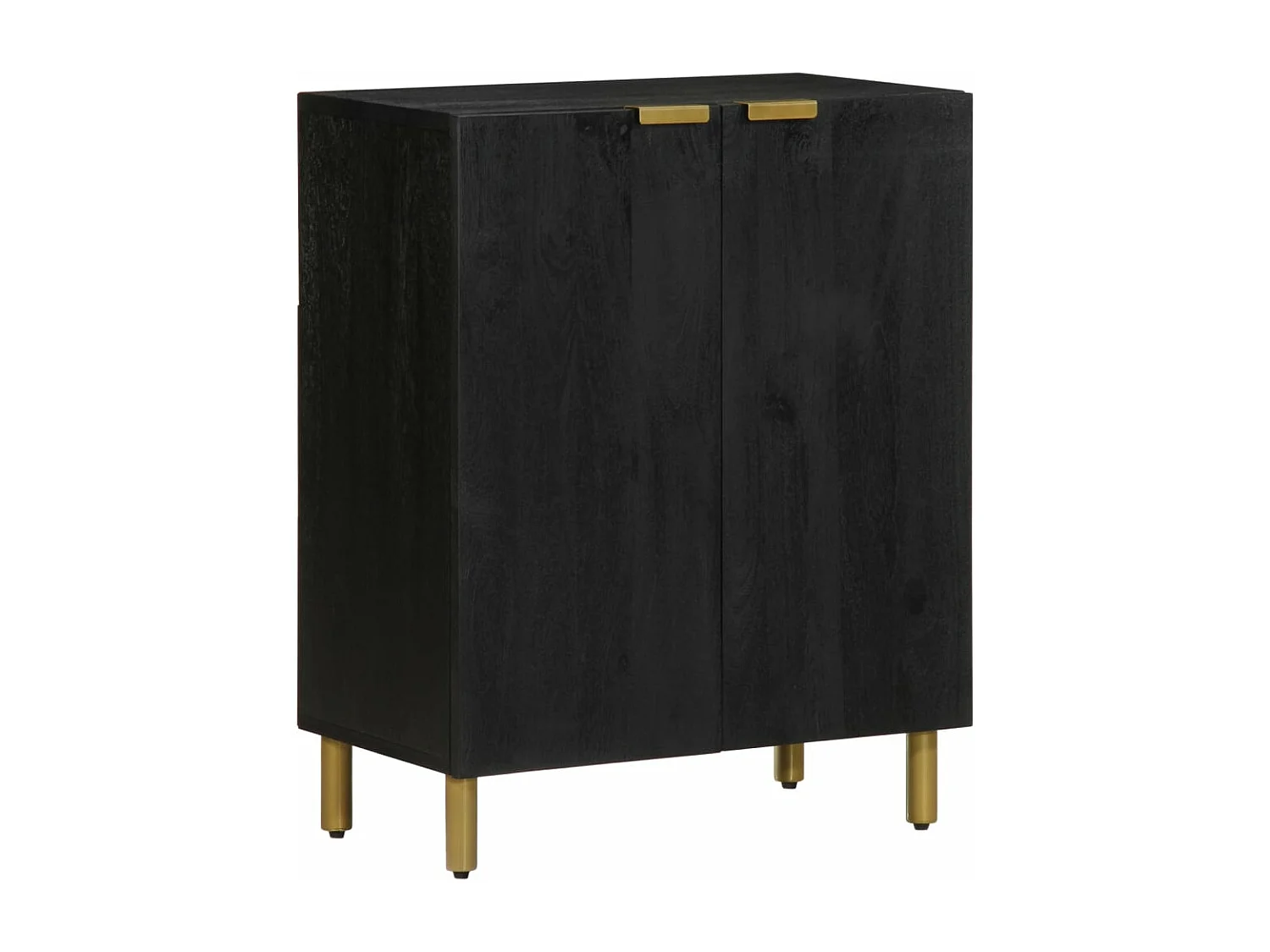 Buffet noir 60x33x75 cm bois d'ingénierie