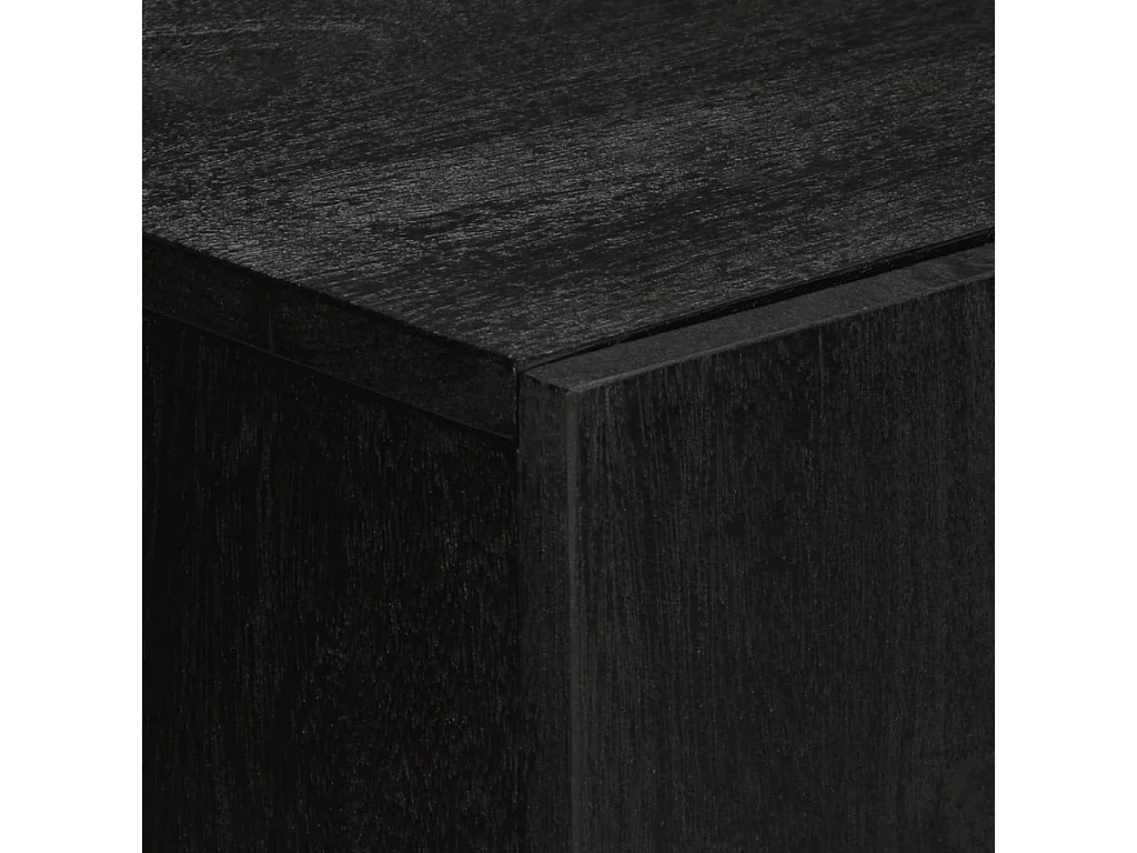 Buffet noir 60x33x75 cm bois d'ingénierie