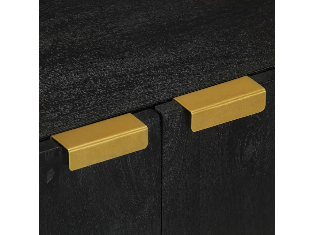 Buffet noir 60x33x75 cm bois d'ingénierie