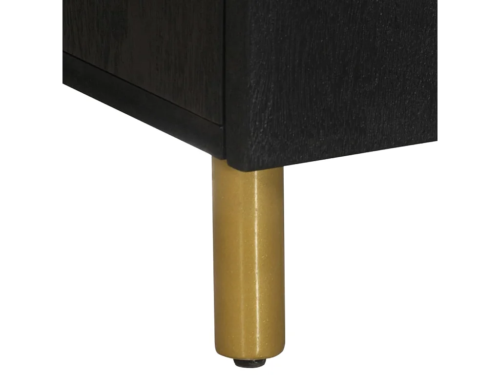 Buffet noir 60x33x75 cm bois d'ingénierie