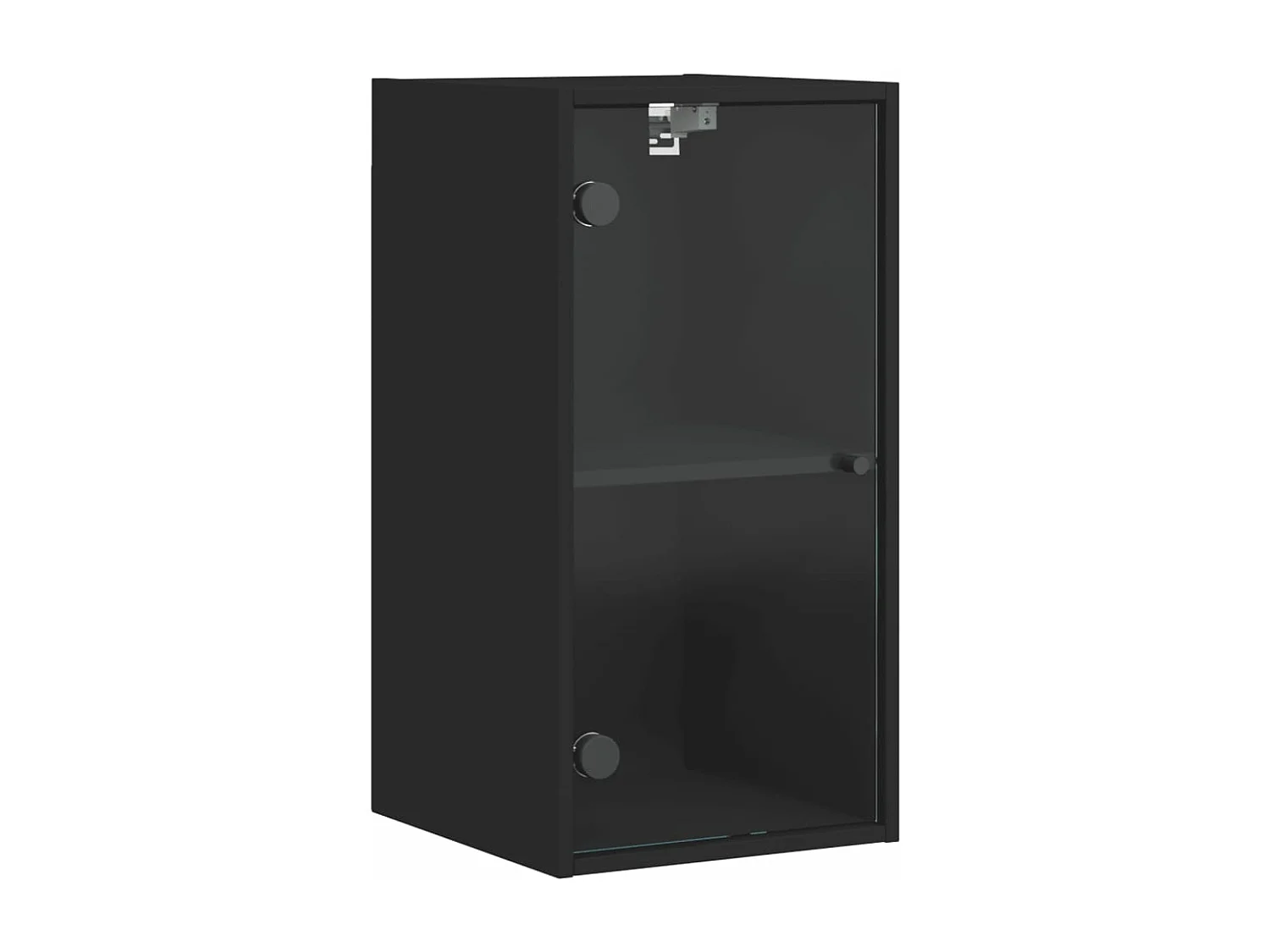 Armoire murale avec portes en verre noir 35x37x68,5 cm