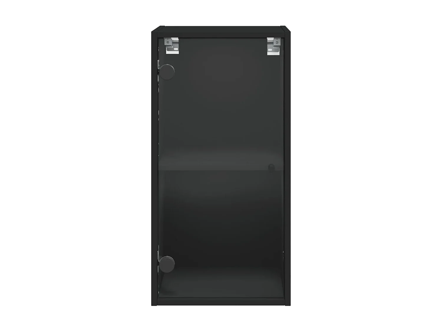 Armoire murale avec portes en verre noir 35x37x68,5 cm