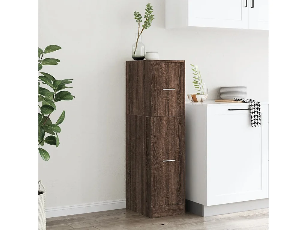 Mueble boticario roble marrón 30x41x118 cm madera contrachapada