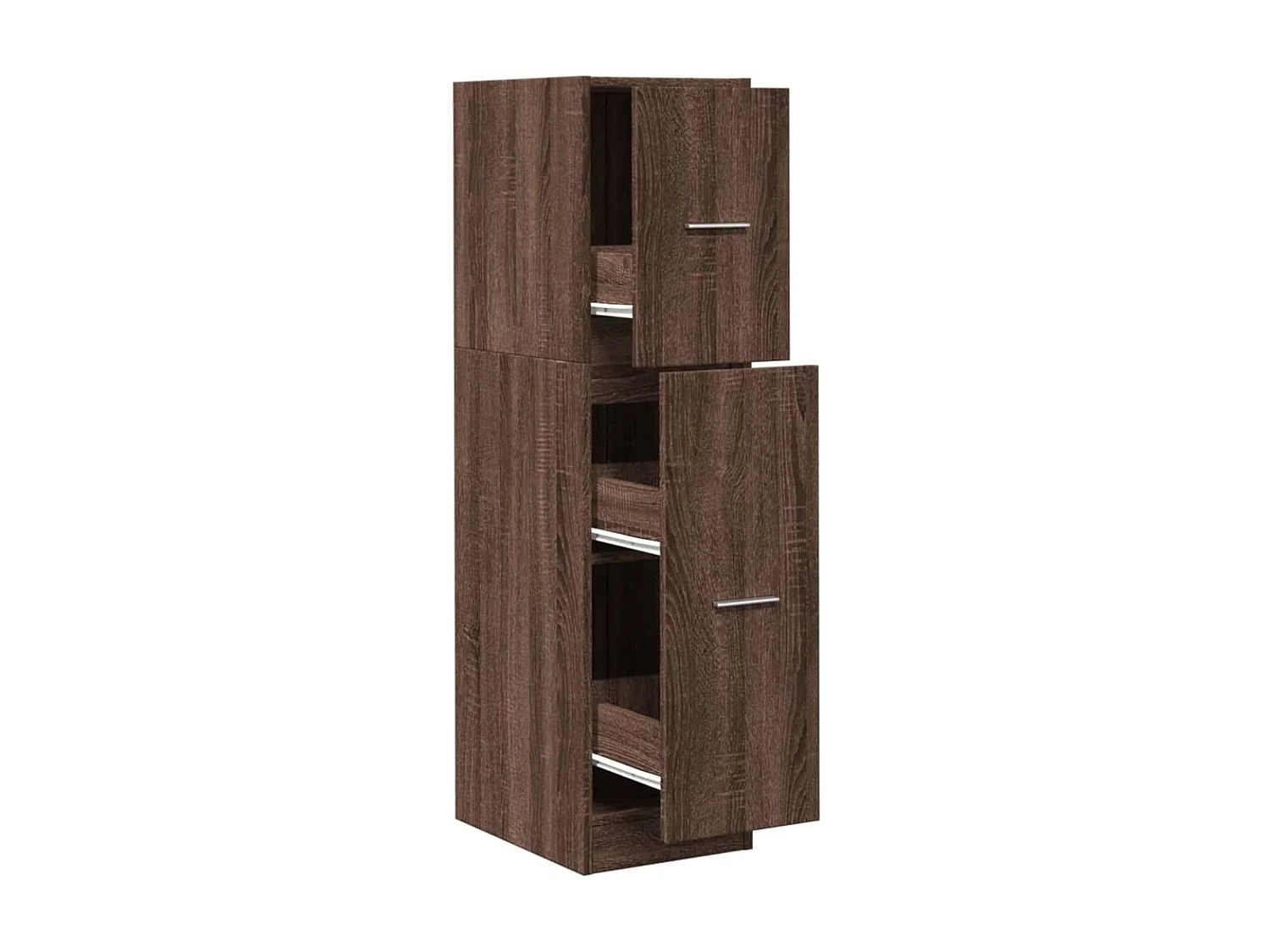 Armoire apothicaire chêne marron 30x41x118 cm bois d'ingénierie