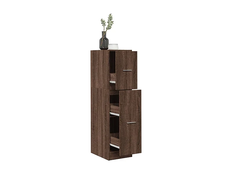 Armoire apothicaire chêne marron 30x41x118 cm bois d'ingénierie