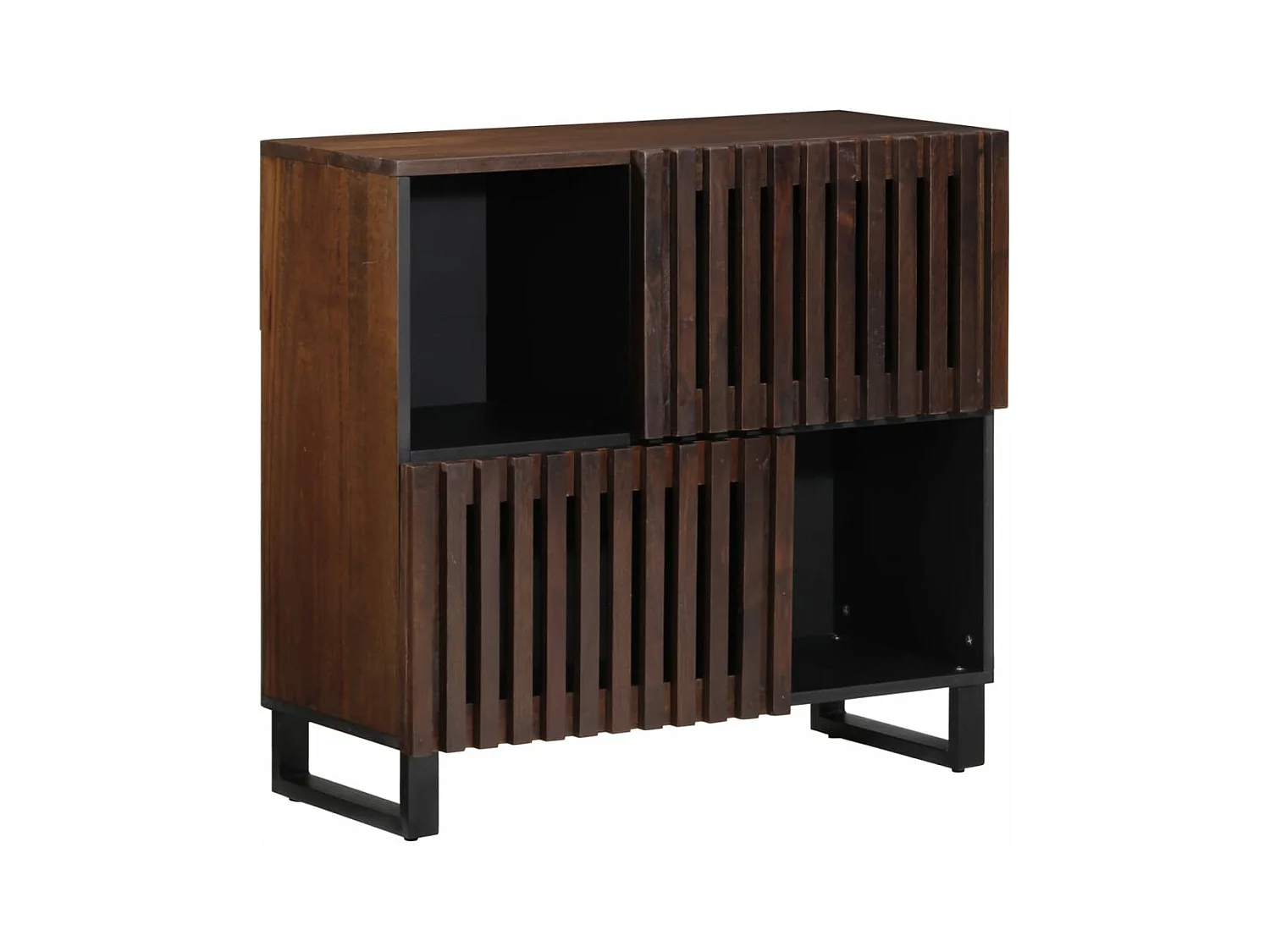 Buffet marron 80x34x75 cm bois massif de manguier