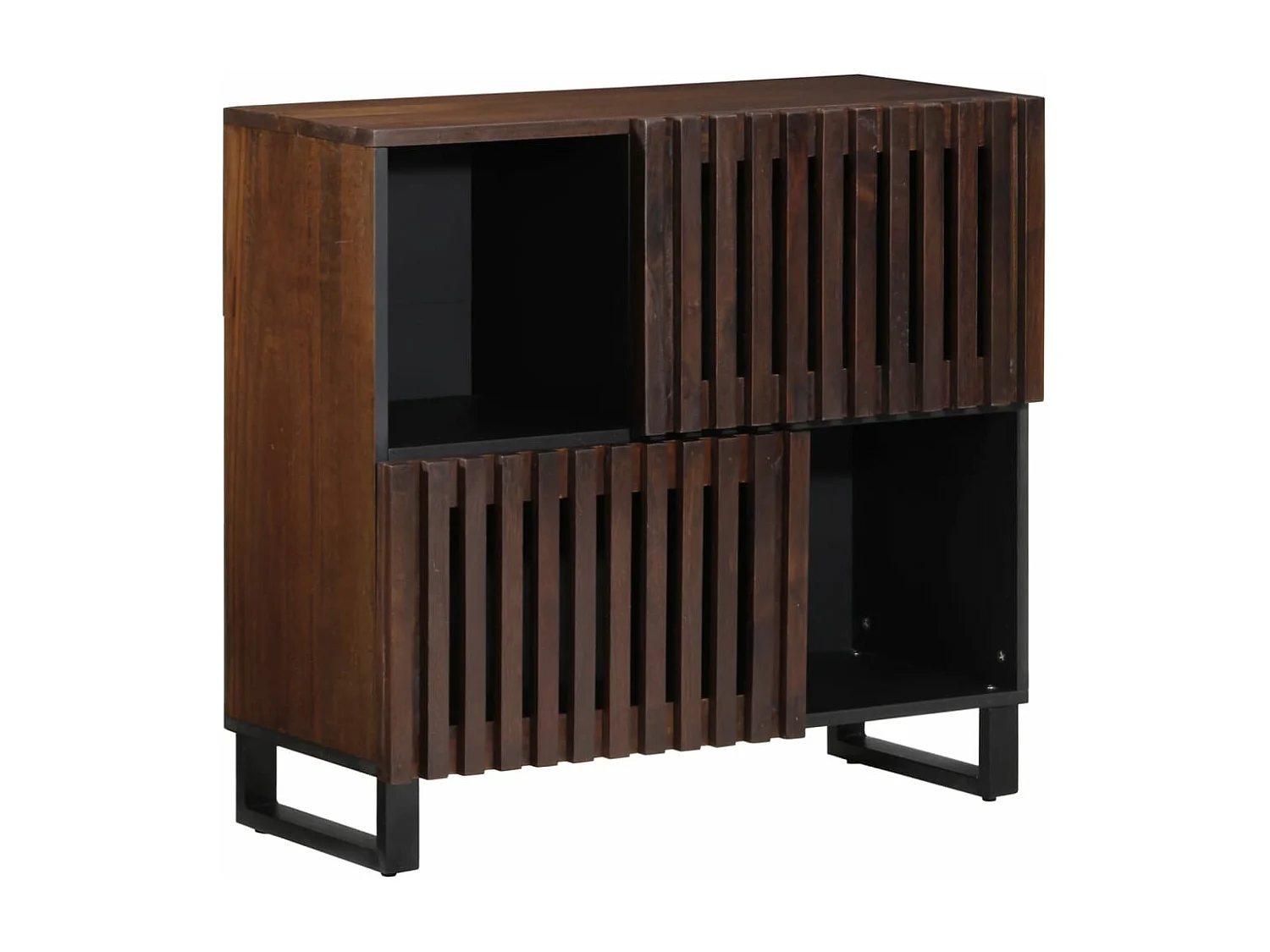 Aparador marrom 80x34x75 cm madeira de mangueira maciça