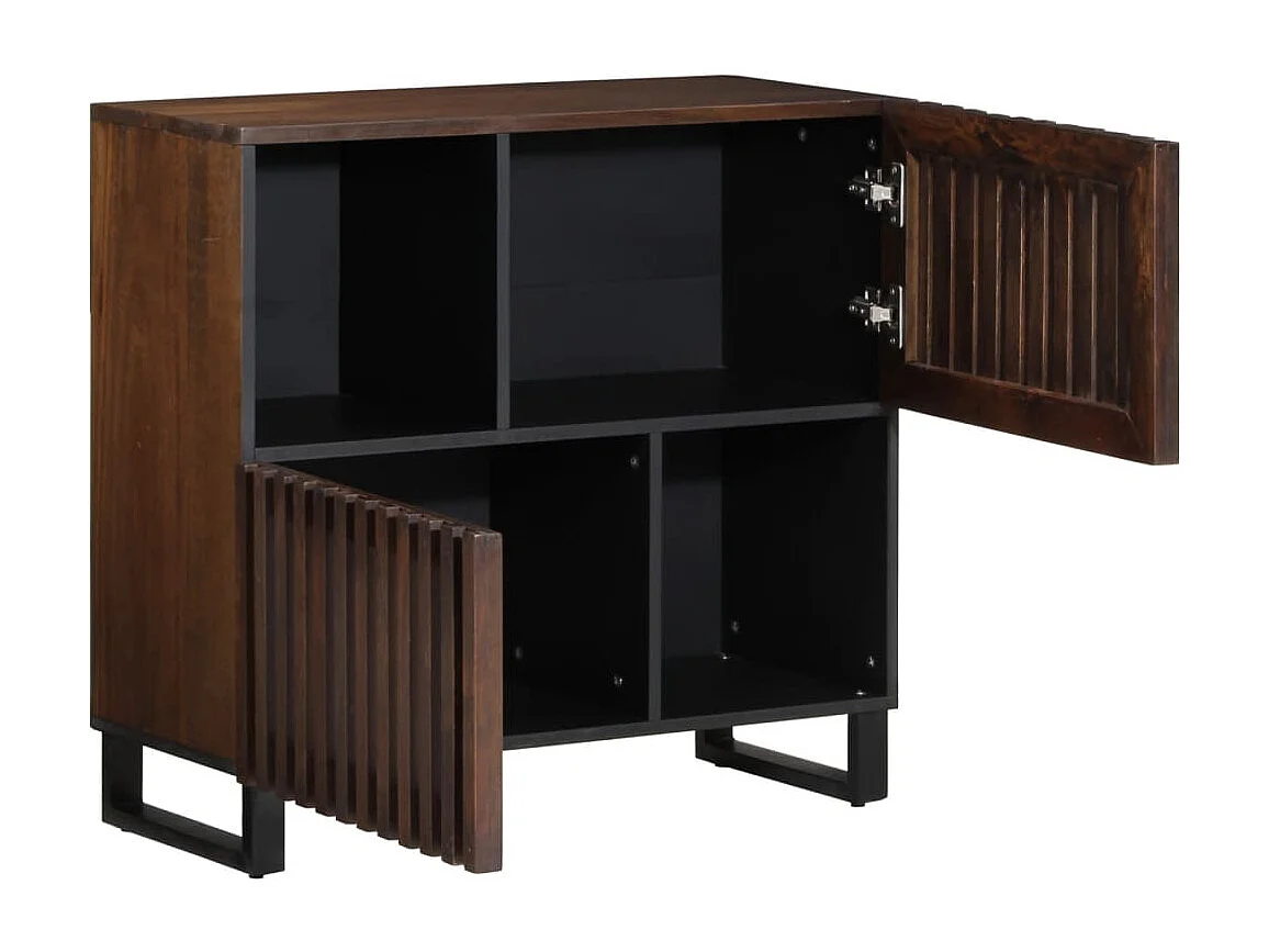 Aparador marrom 80x34x75 cm madeira de mangueira maciça