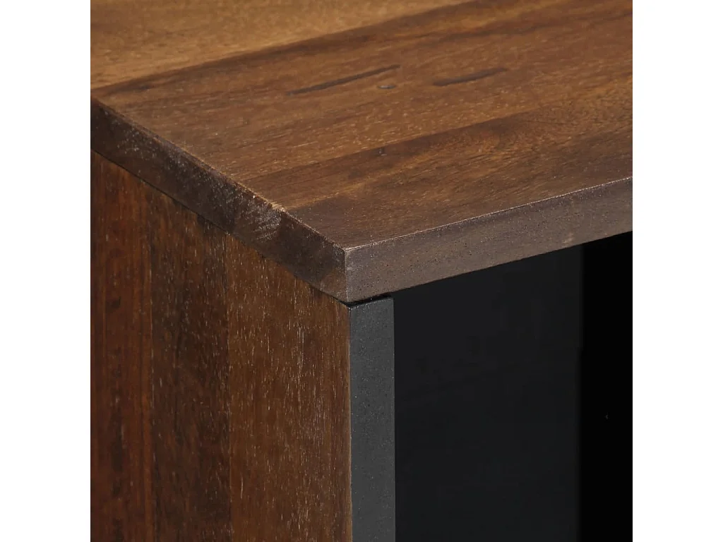 Aparador marrom 80x34x75 cm madeira de mangueira maciça