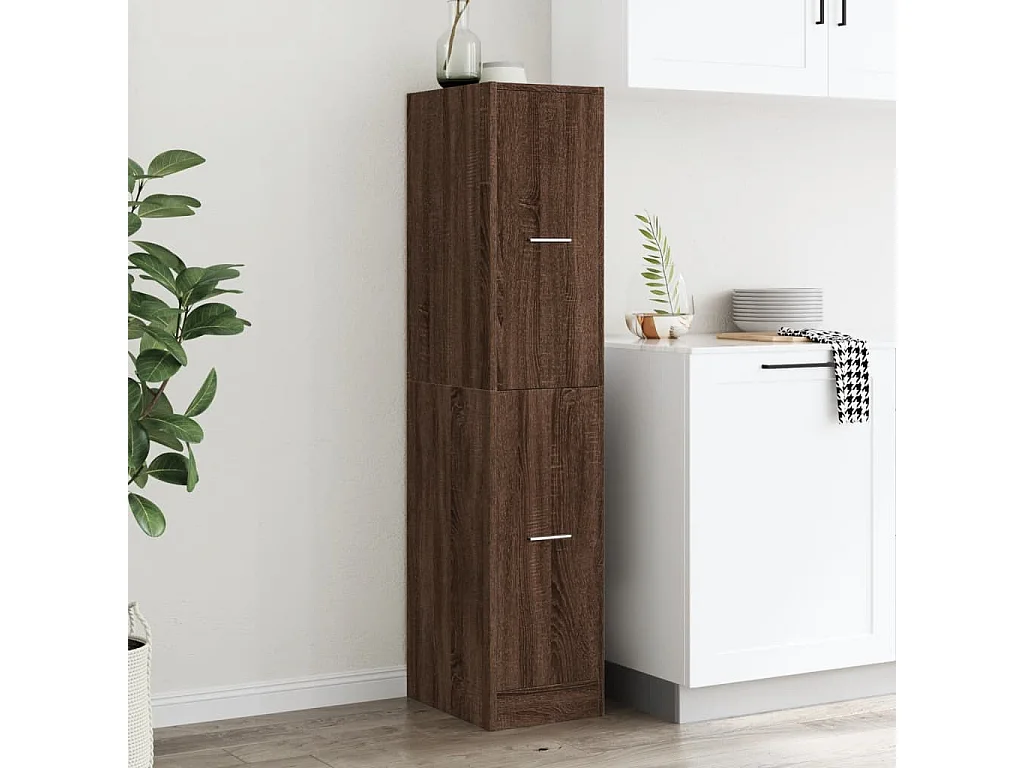 Mueble boticario roble marrón 30x41x144,5 cm madera contrachapada