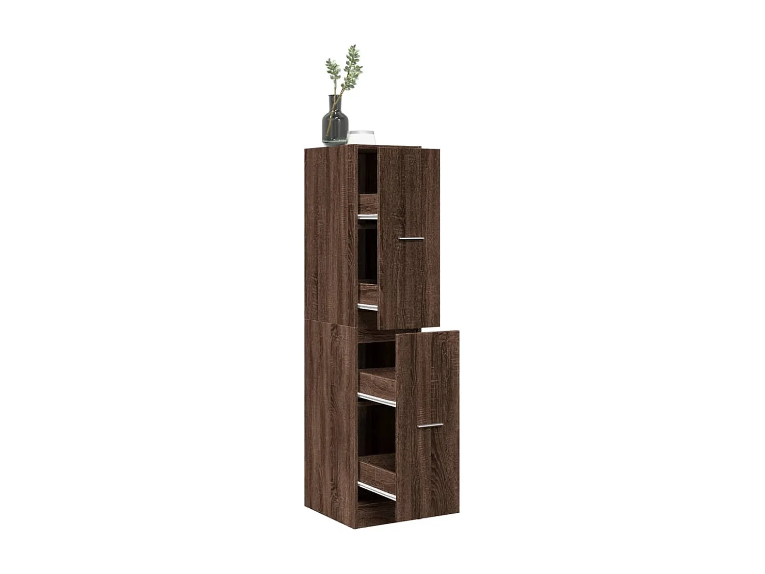 Armoire apothicaire chêne marron 30x41x144,5 cm bois ingénierie