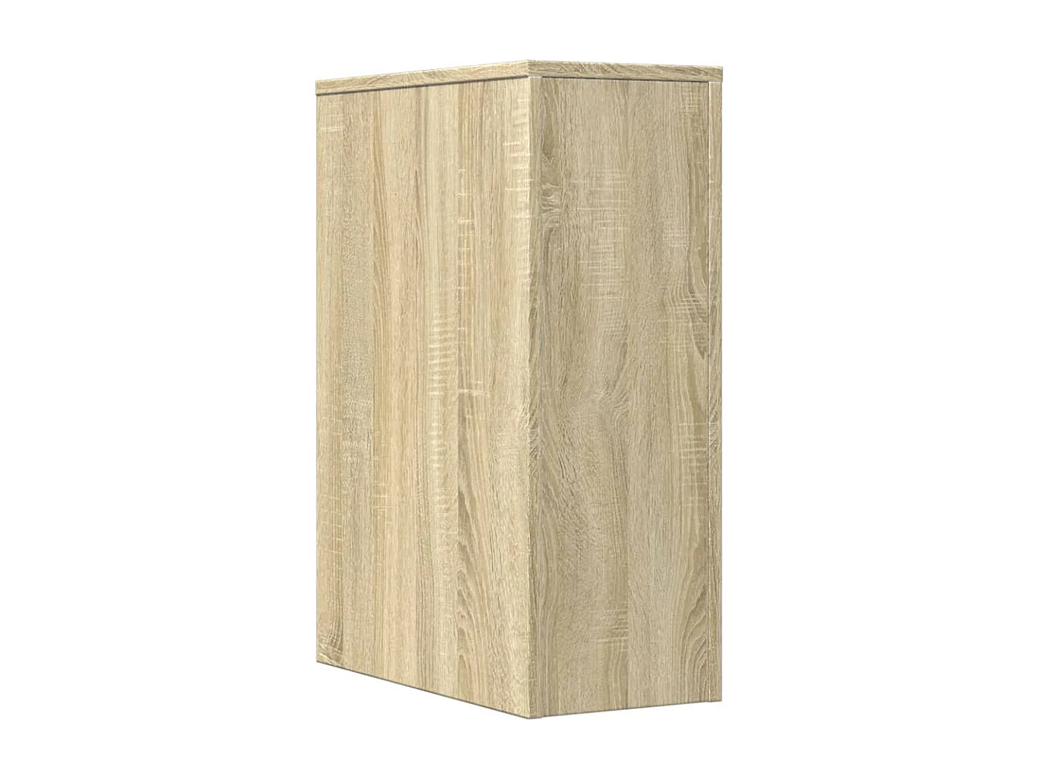 Armoire de salle de bain étroite avec roulettes chêne sonoma