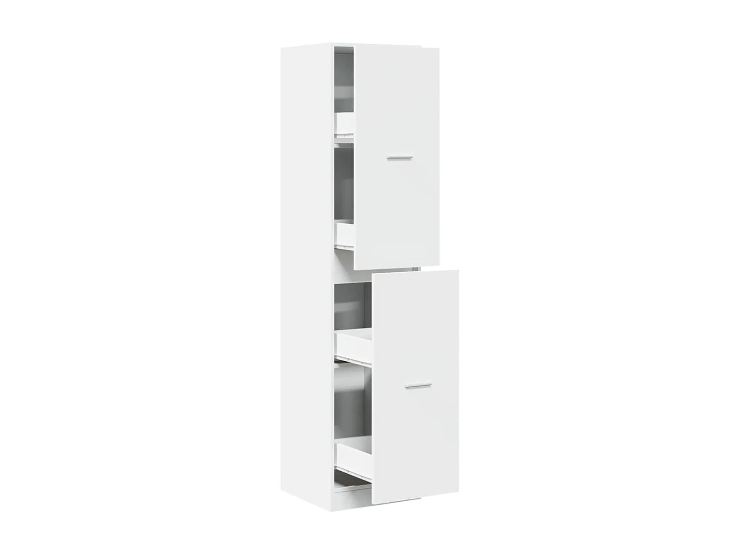 Armoire d'apothicaire blanc 40x41x174,5 cm bois d'ingénierie