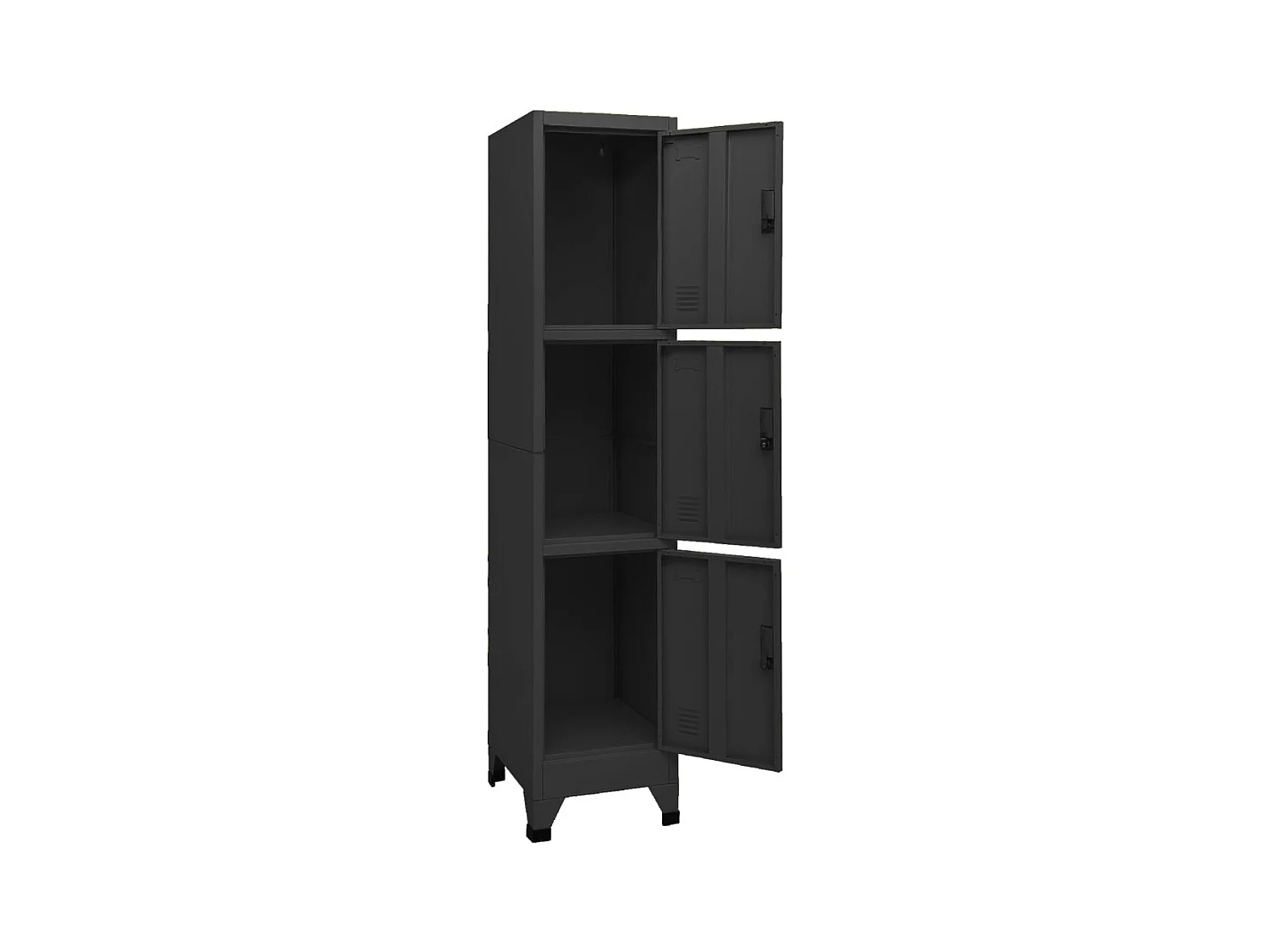 Armoire à casiers Noir 38x45x180 cm Acier