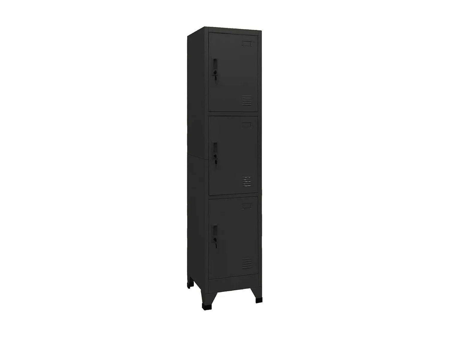 Armoire à casiers Noir 38x45x180 cm Acier