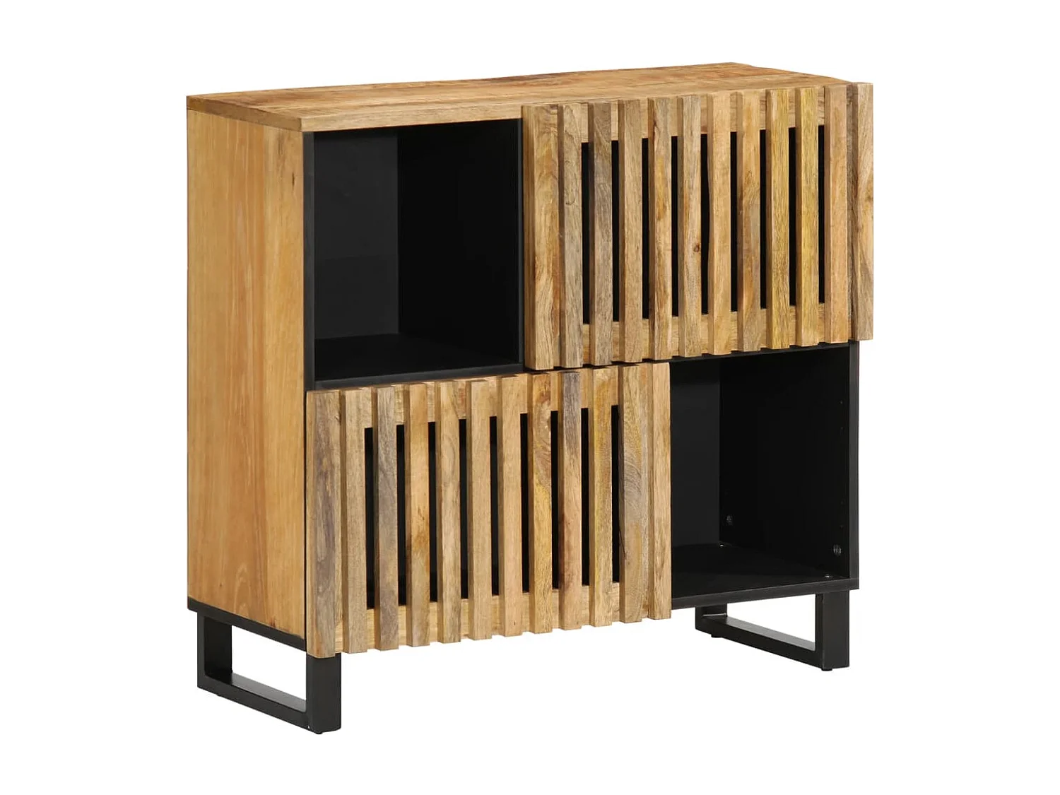 Buffet 80x34x75 cm bois de manguier massif brut