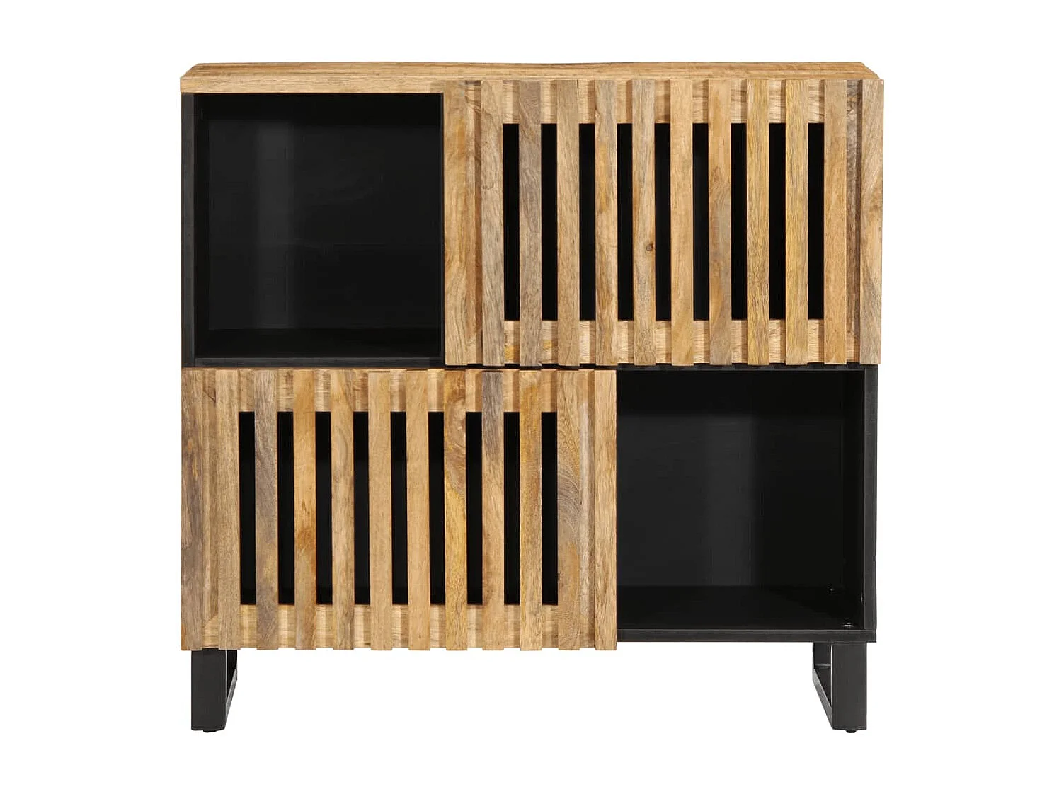 Buffet 80x34x75 cm bois de manguier massif brut