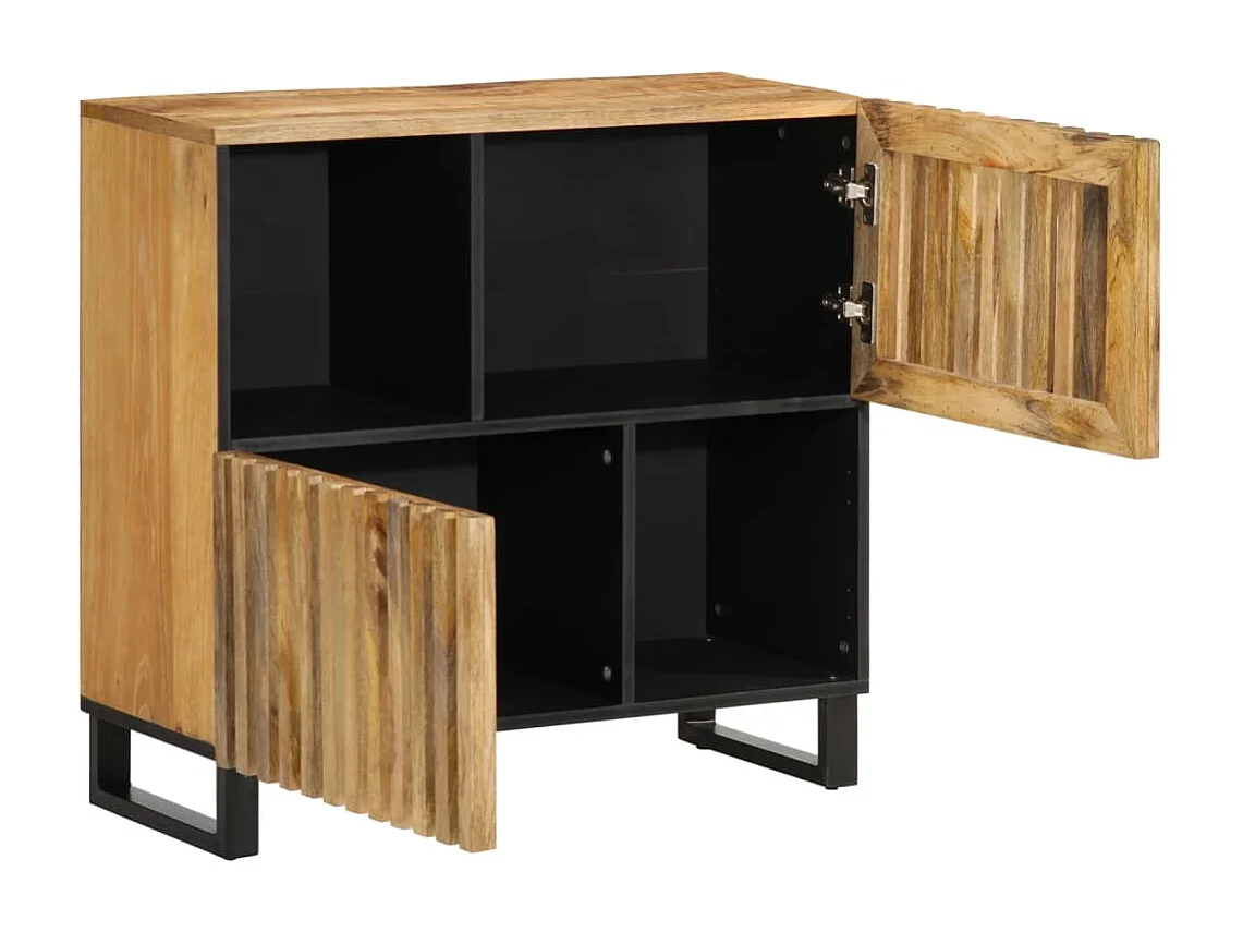 Buffet 80x34x75 cm bois de manguier massif brut