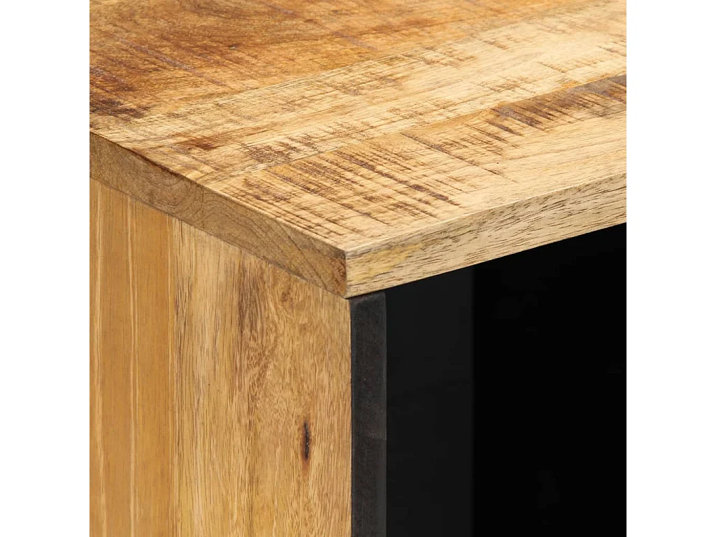 Buffet 80x34x75 cm bois de manguier massif brut