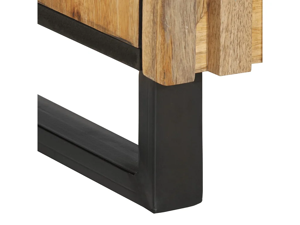 Buffet 80x34x75 cm bois de manguier massif brut